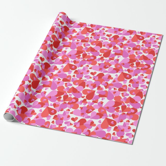 Confetti Hearts Mix Geschenkpapier (Ungerollt)