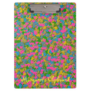Confetti Hearts Office-Zwischenablage Klemmbrett