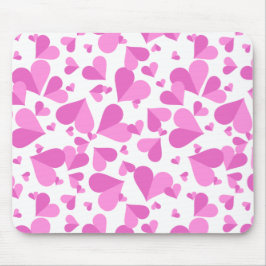Confetti Hearts Pink Mousepad