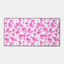 Confetti Hearts Pink Schreibtischunterlage