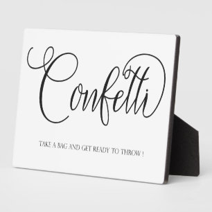 Confetti Hochzeitszeichen Tabletop Plaque mit Ease Fotoplatte