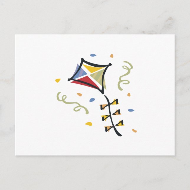 Confetti Kite Postkarte (Vorderseite)