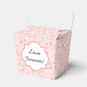 Confetti-Kuchen • Rosa Buttercream Zuckerguss Geschenkschachtel