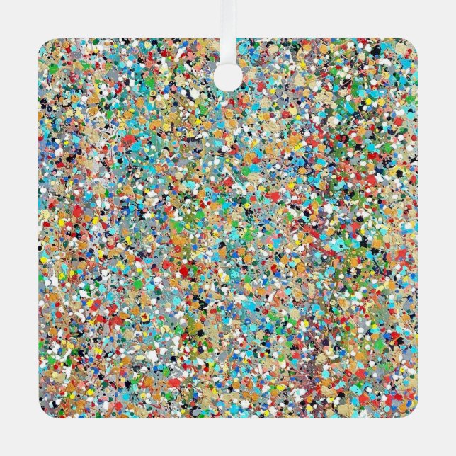 Confetti-Metal-Ornament Ornament Aus Metall (Vorderseite)
