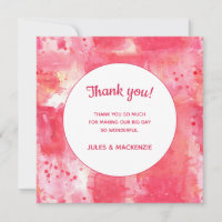 Confetti Moderne rosa Wasserfarbe Abstrakte Hochze