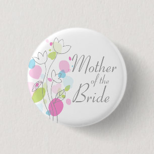 Confetti Mutter der Braut Hochzeit Button / Schalt