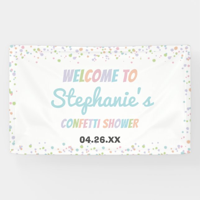 Confetti Niedlich Kleine Sprinkle Dusche Banner (Horizontal)