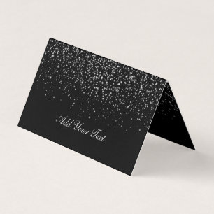 Confetti noir et argent   Cartes