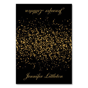 Confetti noir et or Cartes