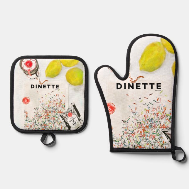 Confetti Oven Mitt and Pot Holder Set (Vorderseite)