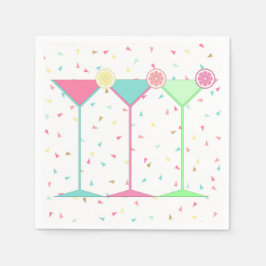 Confetti Paper Napkins, Martini Cocktail Party! Serviette