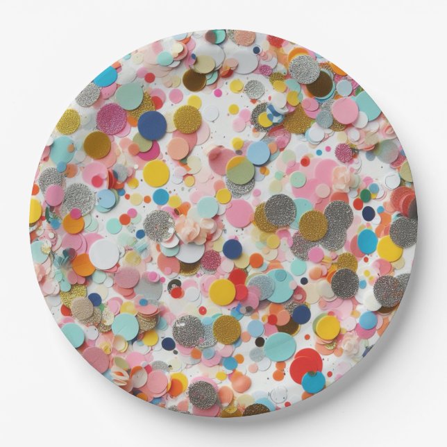 Confetti Papier Teller! Pappteller (Vorderseite)