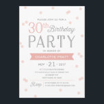 Confetti-Party Einladung | Geburtstag<br><div class="desc">Diese schicke und stilvolle 30. Geburtstagsfeier-Party Einladung besticht durch ein elegantes Konfetti-Thema mit moderner Typografie. Wählen Sie für eine noch unvergesslichere Einladung eine die Form,  ein strukturiertes Papier oder ein doppeltes dickes Papier aus.</div>