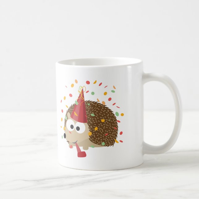 Confetti Party Igel Kaffeetasse (Rechts)