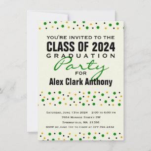 Confetti Party Invitation 2024 Graduation