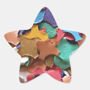 Confetti Party Karneval Farbiges Papier Funny Funn Stern-Aufkleber