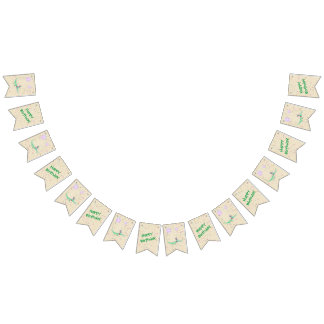 Confetti-Party-Krokodil-Beige Wimpelkette