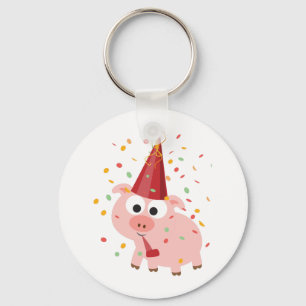 Confetti Party Pig Schlüsselanhänger