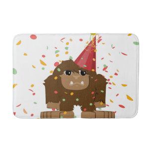 Confetti Party Sasquatch Bigfoot Badematte