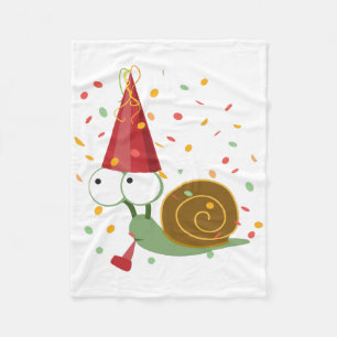 Confetti Party Snail Fleecedecke