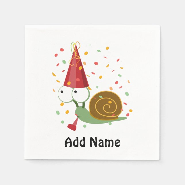 Confetti Party Snail Serviette (Vorderseite)
