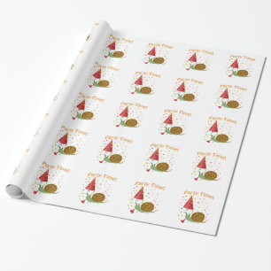 Confetti Party Time! Schnecke Geschenkpapier
