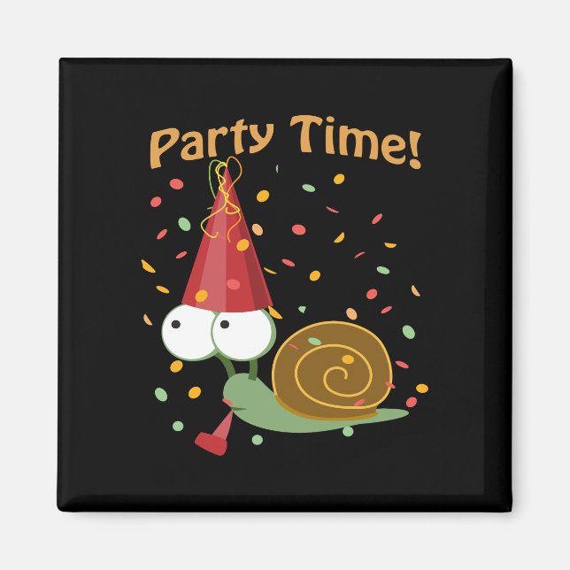 Confetti Party Time! Schnecke Magnet (Vorne)