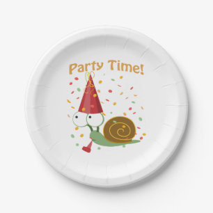 Confetti Party Time! Schnecke Pappteller
