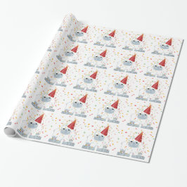 Confetti Party Yeti Geschenkpapier