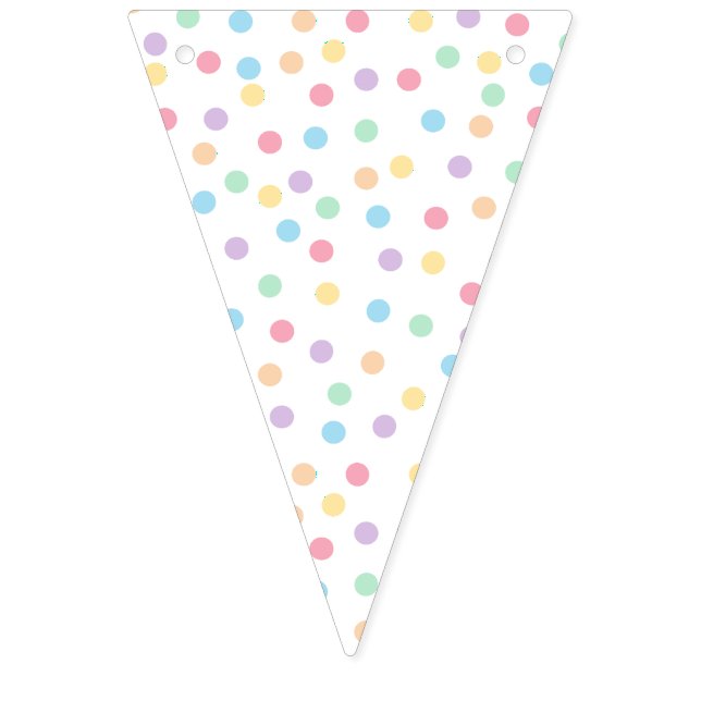 Confetti Pastels (Dots) Wimpelkette (Erste Fahne)