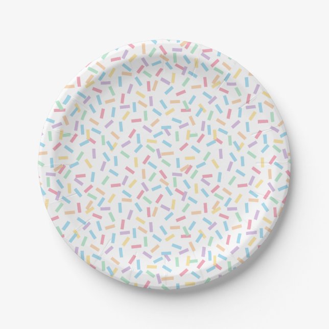 Confetti Pastels (Sprinklen) Pappteller (Vorderseite)