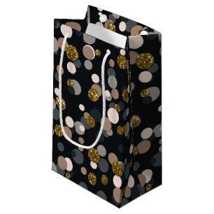 Confetti Peach, Maple, Grau und Gold Glitzer Kleine Geschenktüte