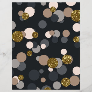Confetti Peach, Maple, Grau und Gold Glitzer Paper