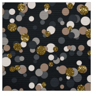 Confetti Peach, Maple, Grau und Gold Glitzer Stoff