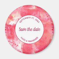 Confetti Pink Wasserfarbe Save the Date Abstrakt