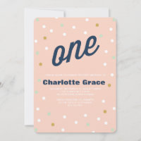 Confetti Première Invitation d'anniversaire