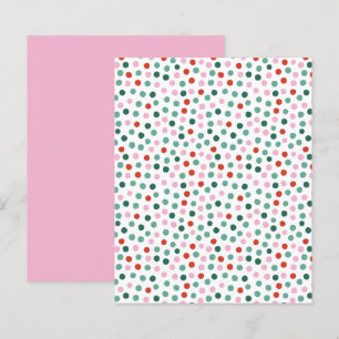 Confetti Rosa, Rot und Grün Muster