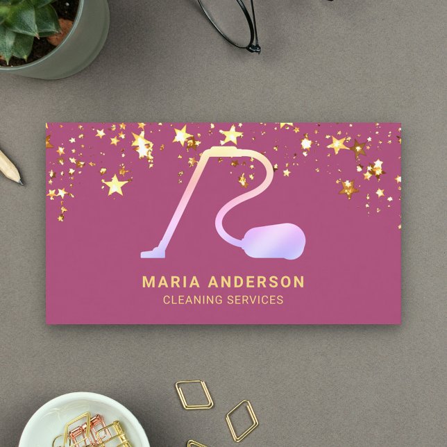 Confetti Rosa Staubsauger Reinigungs- und Reinigun Visitenkarte (Von Creator hochgeladen)