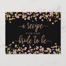 Confetti Rose Gold Brautparty Rezept Karte