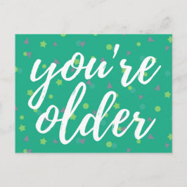 Confetti Script Birthday Postkarte