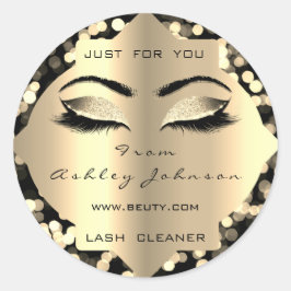 Confetti Sepia Glitzer Gold Lash Cleaner Makeup Runder Aufkleber