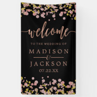 Confetti Sparkle Shine Rose Gold Wedding Willkomme