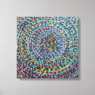 Confetti-Spiralen auf Leinwanddruck