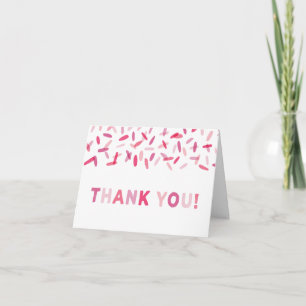 Confetti Sprinkle Baby Girl Carte de remerciements