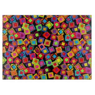 Confetti Squares Schneidebrett