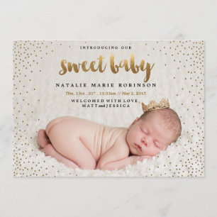 CONFETTI SWEET BÉBÉ Faire-part de naissance