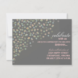 Confetti Themed Party Einladung