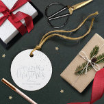 Confetti Typography Merry Christmas Geschenkanhänger<br><div class="desc">The gift of giving is made easy this holiday season with these unique and modern Christmas gift tags. The design features a festive typography script "Merry Christmas" with falling confetti. Easily add your custom wording to these holiday gift tags by using the "Edit this design template" section, or click the...</div>