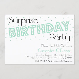 Confetti Überraschung Geburtstagsparty Einladungen