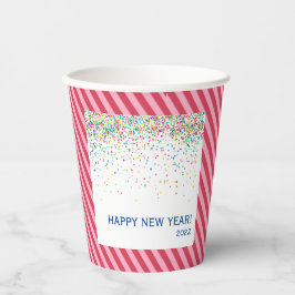 Confetti und Candy Cane Streifen Papiertasse Pappbecher